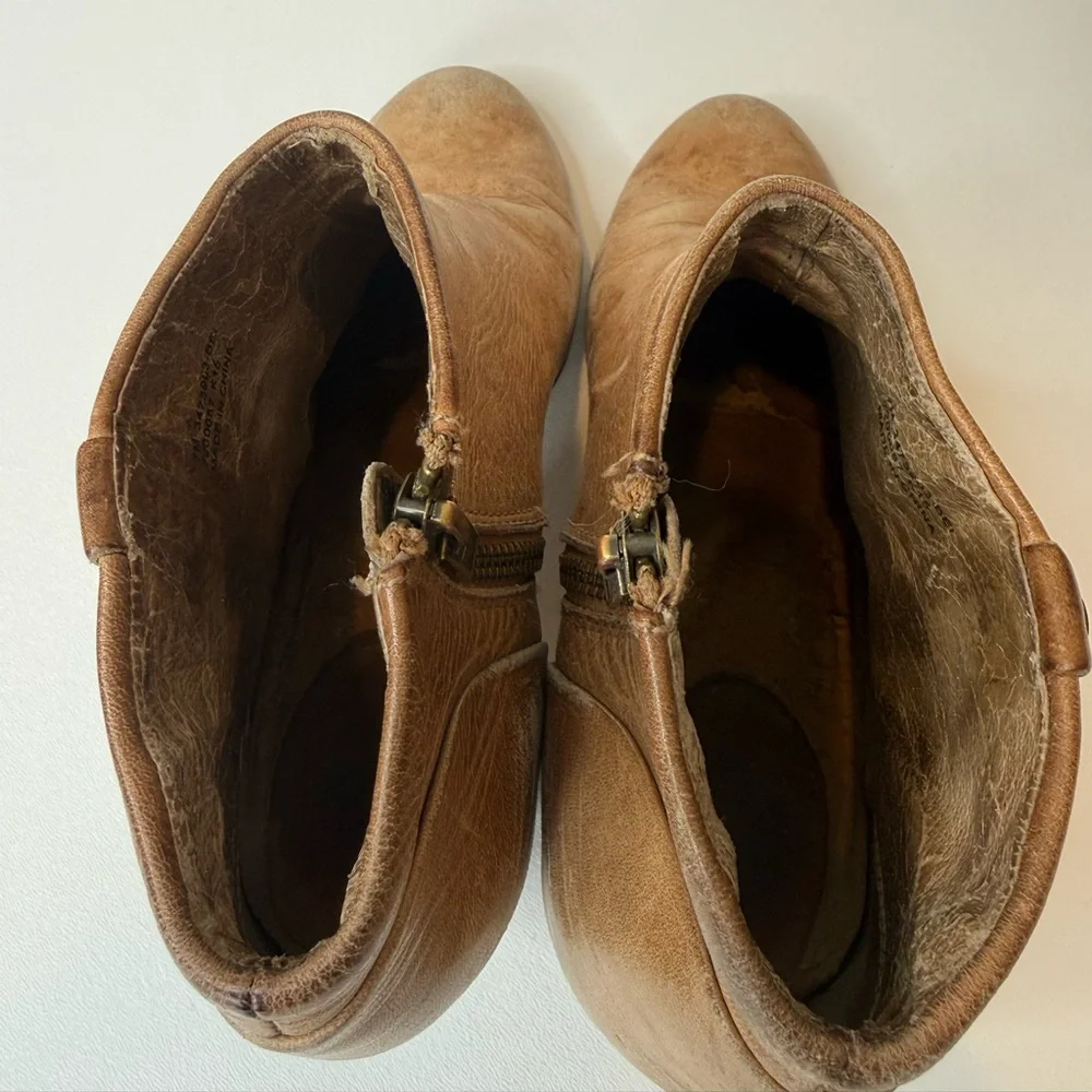 FRYE Ciera Shootie Brown Leather Ankle Booties Size 7
